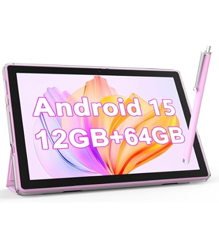 Amazon.com : Android 15 Tablet 10 inch Tablets with Case, 12GB RAM